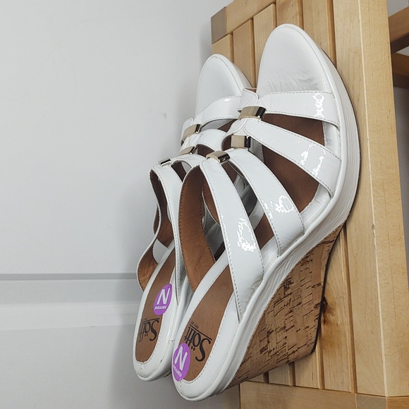 Söfft🤍patent leather wedge sandal, 11 NARROW 🆕 - Picture 2 of 11